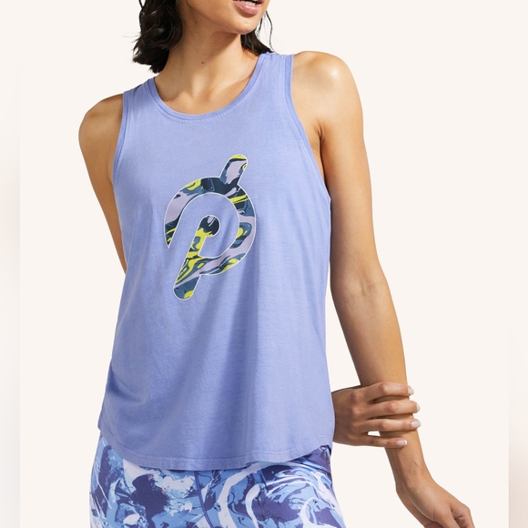 Peloton Blue Flow Racer Back Exercise Tank Top 2x - Picture 8 of 9